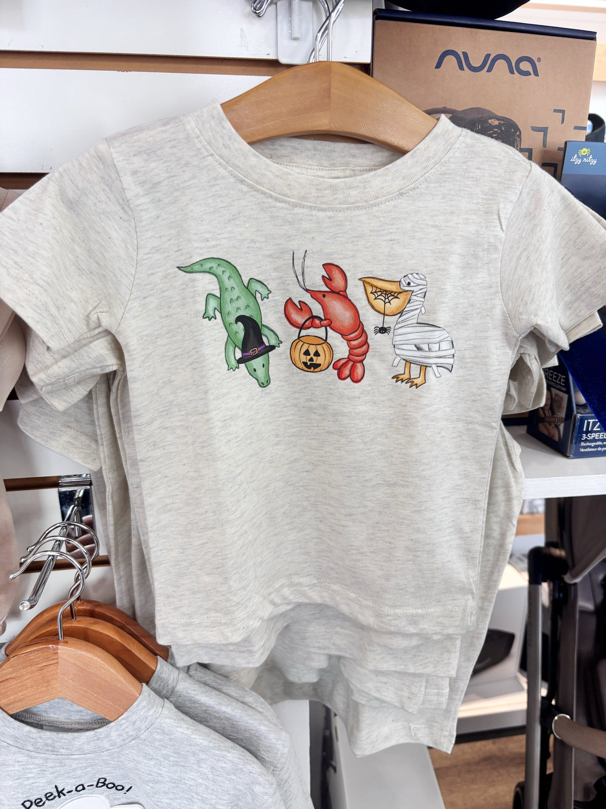 ntrl co. Cajun Halloween Friends Graphic Tee | Beige
