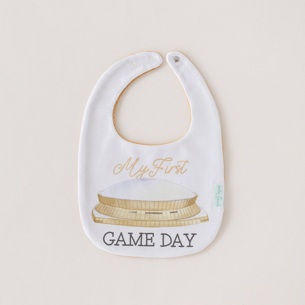Nola Tawk Saints My First Game Day Organic Cotton Bib