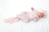 Goosies Fancy Tulips Bamboo Knotted Infant Gown | 0-3M