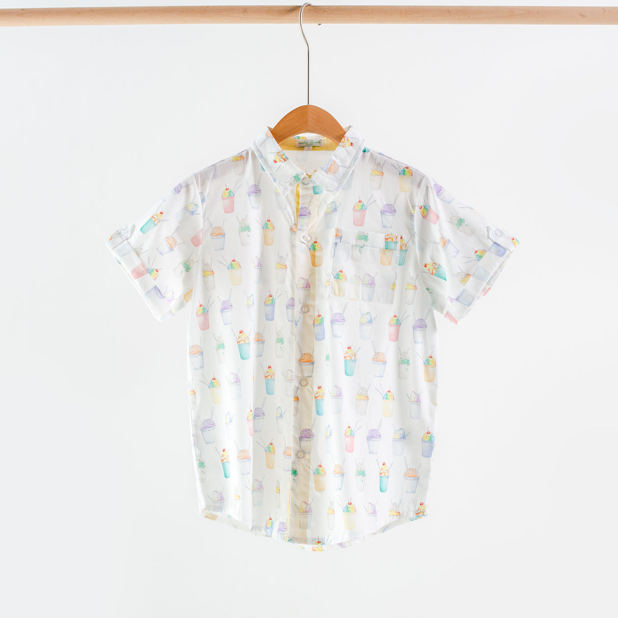 Nola Tawk Snoballs Short Sleeve Collared Shirt