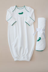 Goosies Pip Alligator Embroidered Bamboo Gown