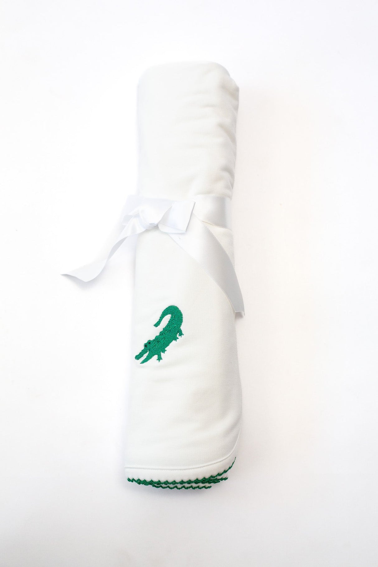 Goosies Pip Alligator Embroidered Bamboo Blanket