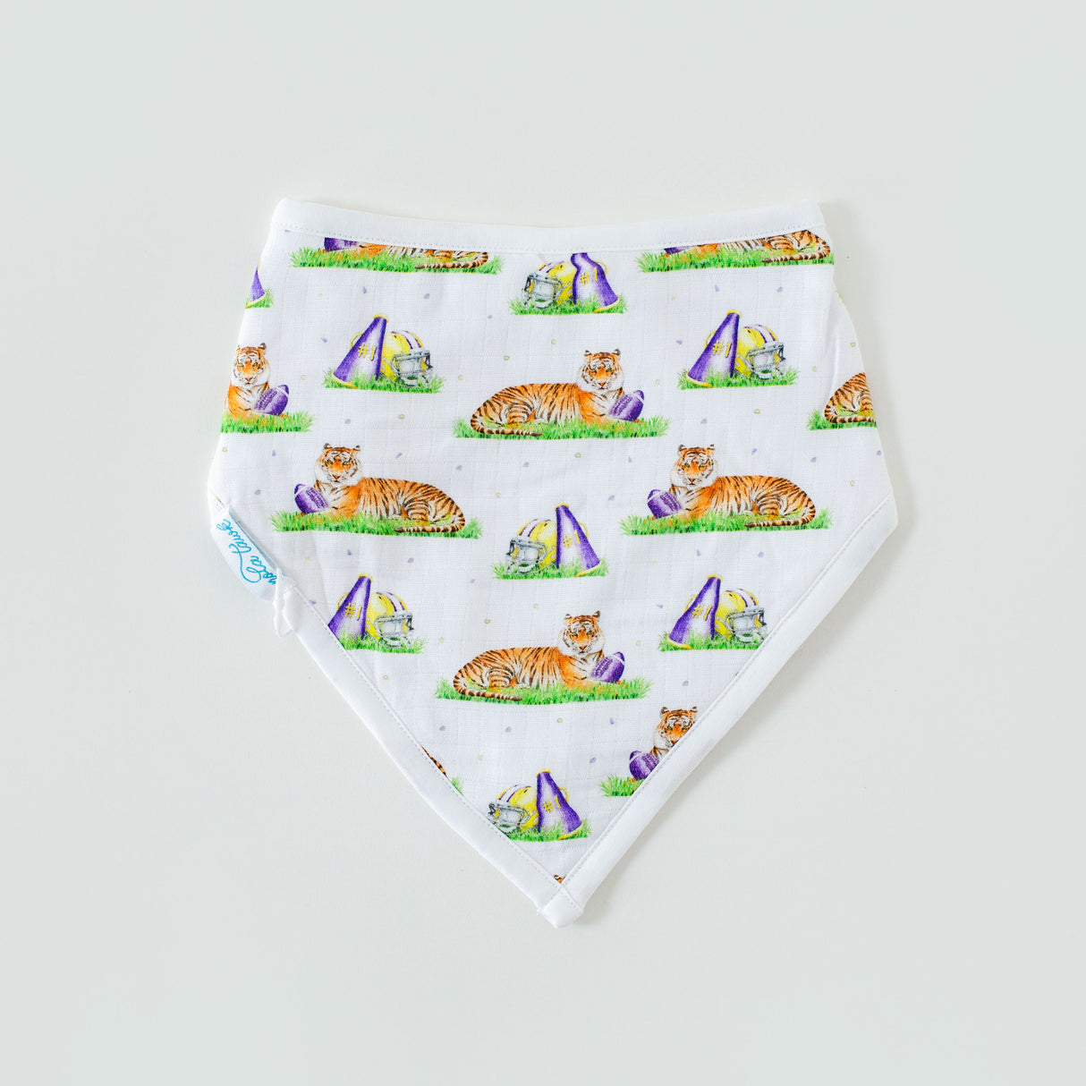 Nola Tawk Mascot Mania in Louisiana Organic Muslin Bib