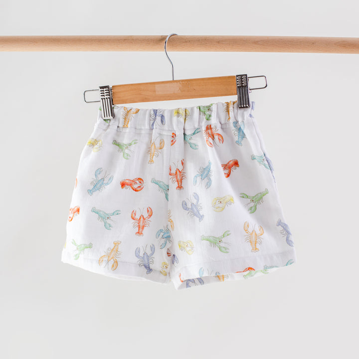 Nola Tawk Colorful Claws Organic Muslin Shorts