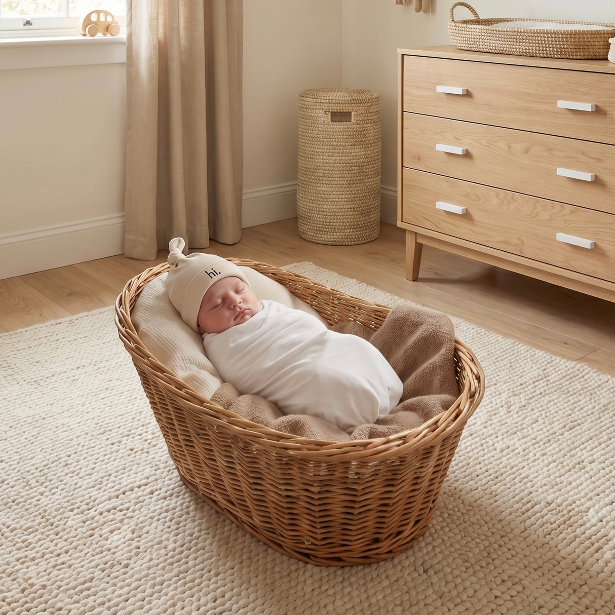 Sugar + Maple Bamboo Swaddle Blanket | Sweet Cream