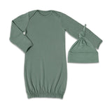 Everly Grey Basil Anelise 5-Piece Mom and Baby Matching Gift Set | Adult Pajama Set Newborn Gown and Hat Set