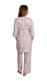 Everly Grey Honey Bloom Anelise 5-Piece Mom and Baby Matching Gift Set | Adult Pajama Set Newborn Gown and Hat Set