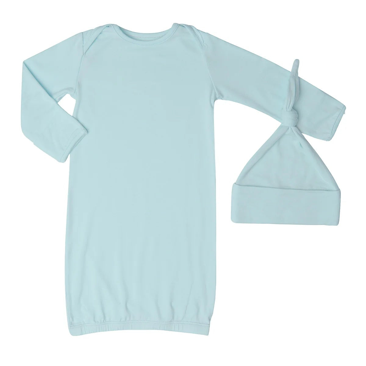 Everly Grey Whispering Blue Anelise 5-Piece Mom and Baby Matching Gift Set | Adult Pajama Set Newborn Gown and Hat Set