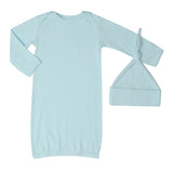 Everly Grey Whispering Blue Anelise 5-Piece Mom and Baby Matching Gift Set | Adult Pajama Set Newborn Gown and Hat Set