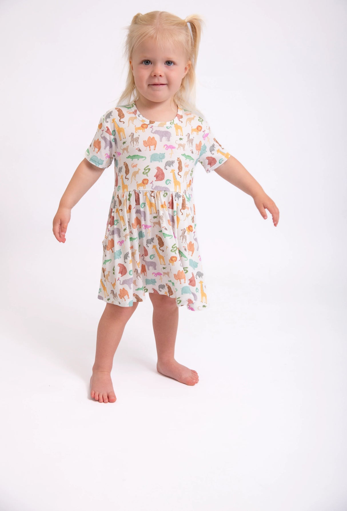 Goosies Zoo Crew Bamboo Short Sleeve Dress