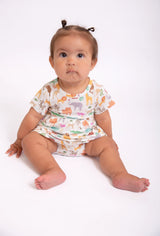 Goosies Zoo Crew S/S Bamboo Bodysuit Dress