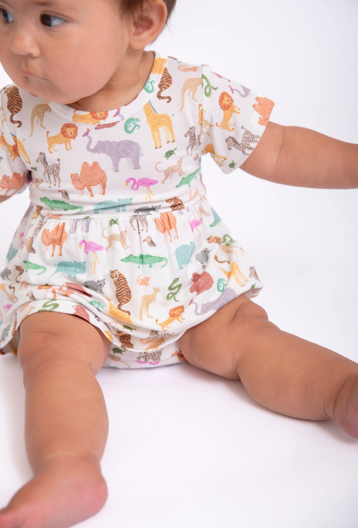 Goosies Zoo Crew S/S Bamboo Bodysuit Dress