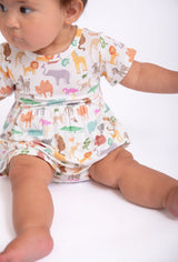 Goosies Zoo Crew S/S Bamboo Bodysuit Dress