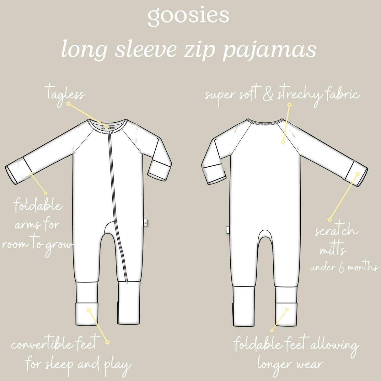 Goosies Sno Cones Zip Convertible Bamboo Pajamas