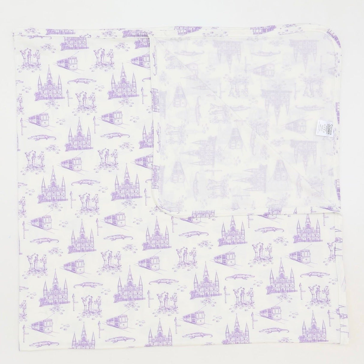 Southern Slumber Lavender Toile Bamboo Swaddle Blanket