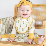 Goosies Marigold Block Print Bamboo Bib 2 Pack Set