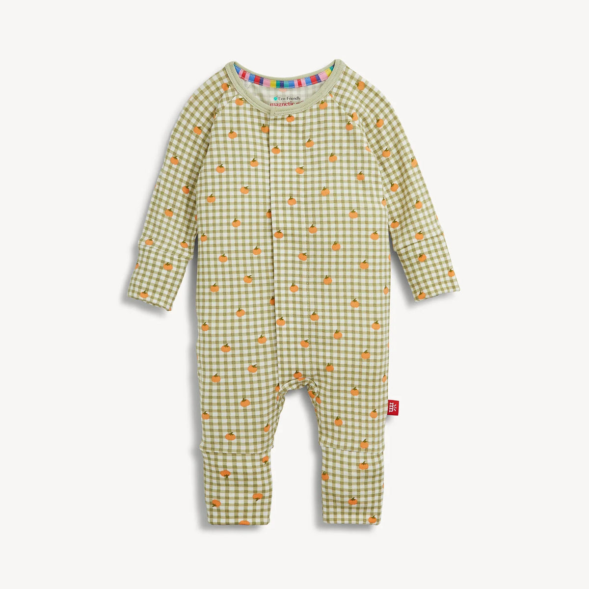 Magnetic Me Pumpkin Plaid Modal Convertible Coverall – ZukaBaby
