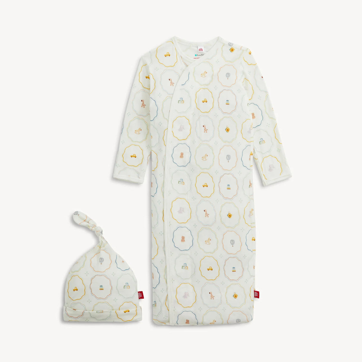Magnetic Me Nursery Magic Cream Modal Gown and Hat Set (0-3mo)