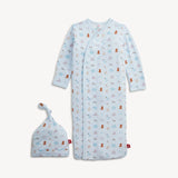 Magnetic Me Nursery Nostalgia Blue Modal Gown and Hat Set (0-3mo)