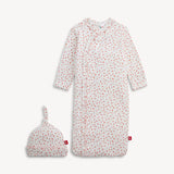 Magnetic Me Apple Blossom Modal Ruffle Gown and Hat Set (nb-3mo)