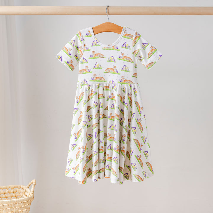 LSU Mascot Mania Organic Cotton Twirl Dress