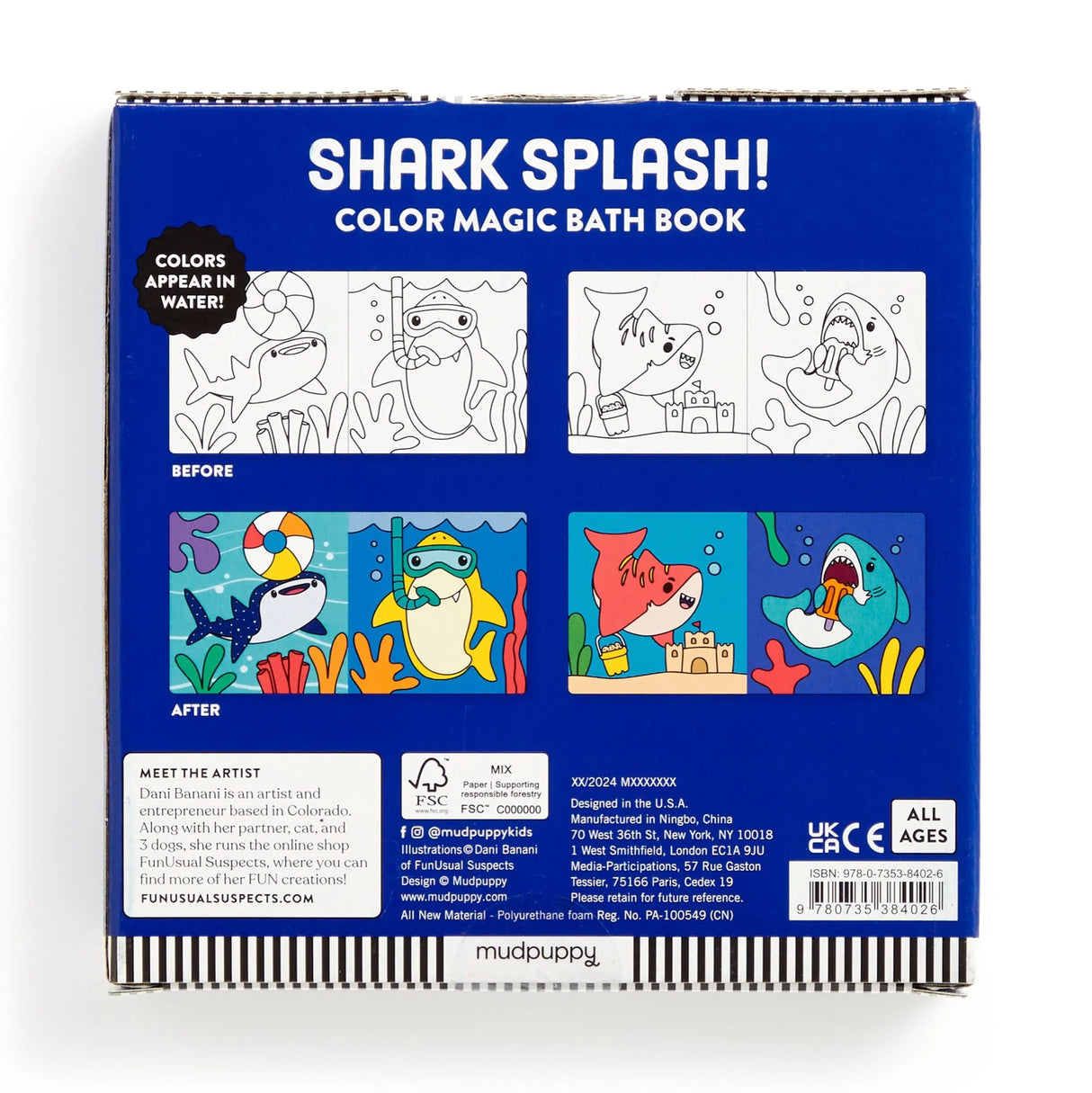 Shark Splash | Color Magic Bath Book