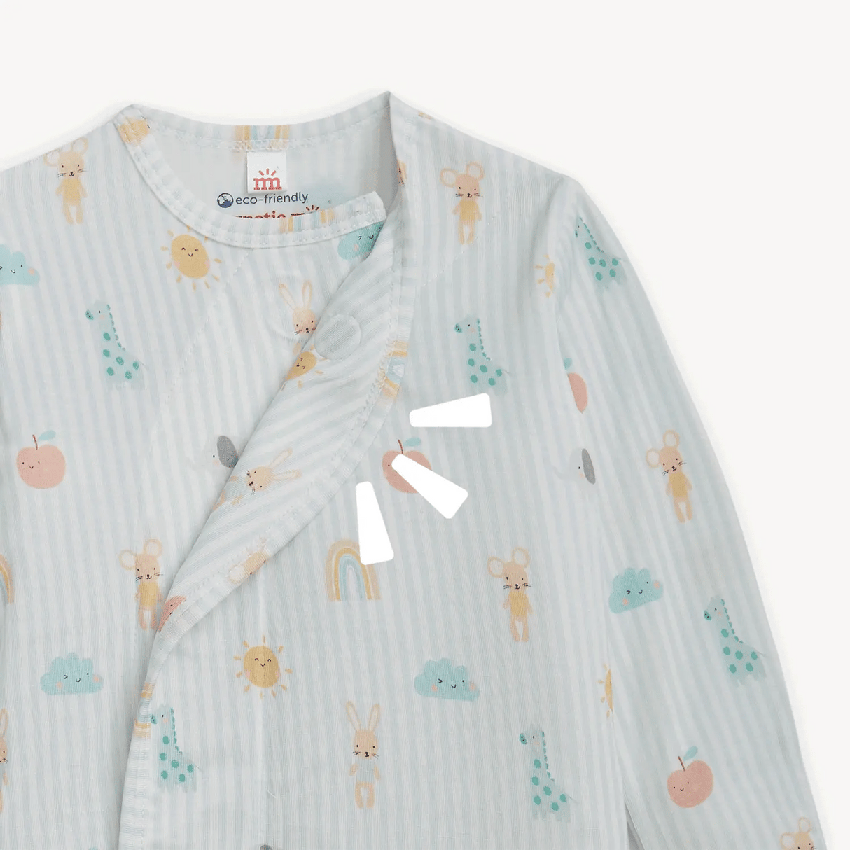 Magnetic Me Lullaby Sky Blue Modal Magnetic Gown + Hat Set | NB-3M