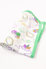 Southern Slumber Mardi Gras White Bamboo Swaddle Blanket
