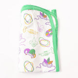 Southern Slumber Mardi Gras White Bamboo Swaddle Blanket