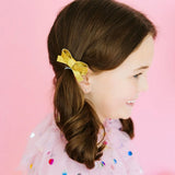 Sweet Wink Gold Sparkle Bow Clip Set