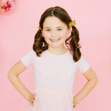 Sweet Wink Gold Sparkle Bow Clip Set
