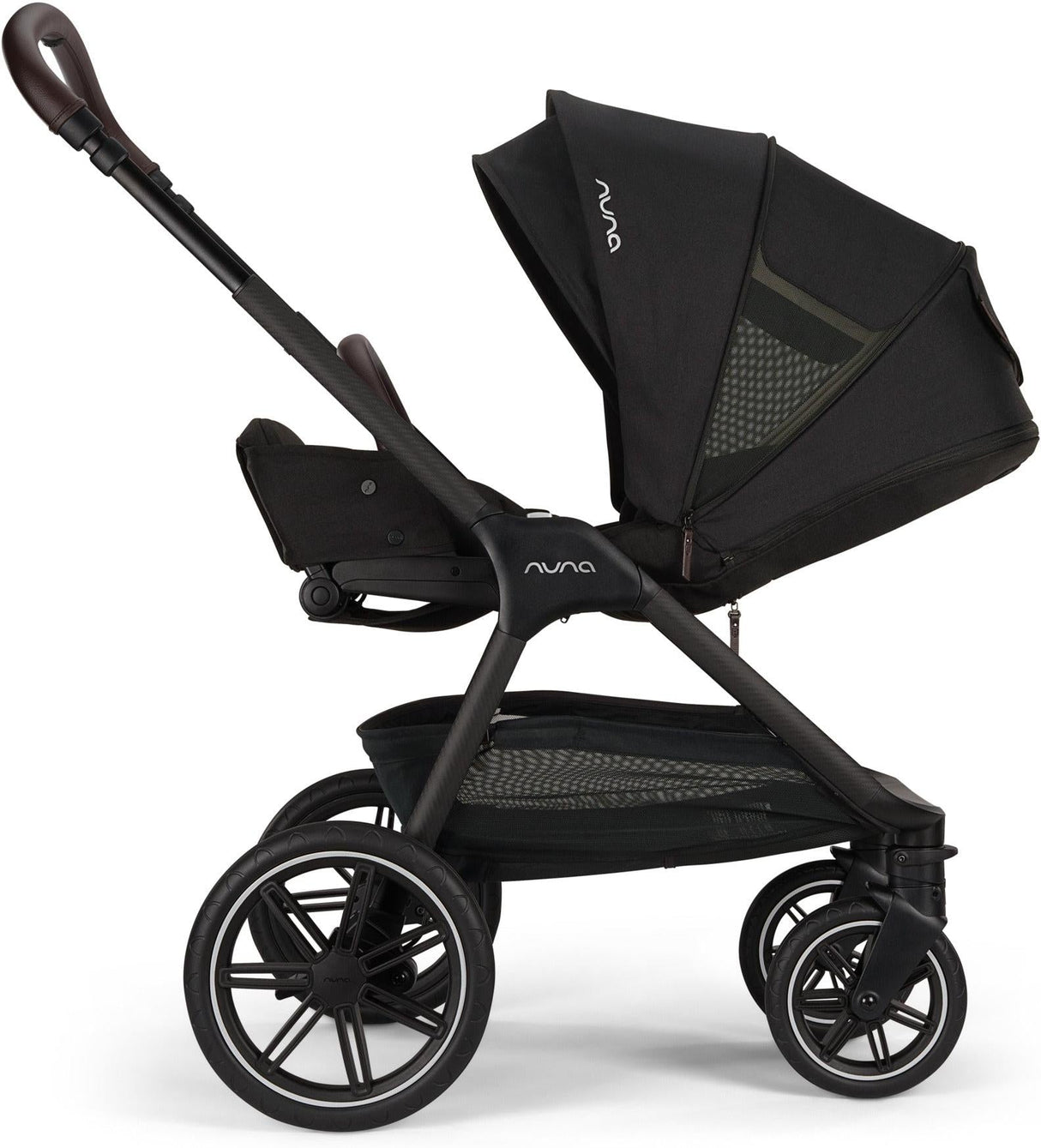 NUNA TRIV LX  stroller + Pipa URBN car seat Travel System | Caviar