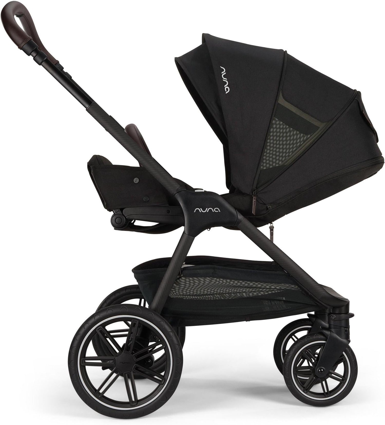 NUNA TRIV LX  stroller + Pipa URBN car seat Travel System | Caviar