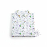 Oak Lane Long Sleeve Mardi Gras Polo Shirt