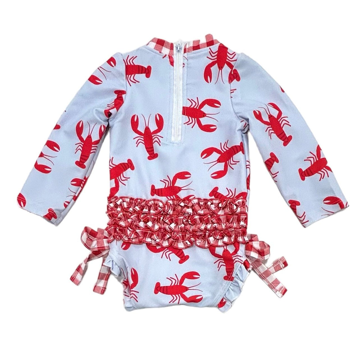 Sugar Bee Clothing Crawfish Girl Ruffle Bottom Bathing Suit