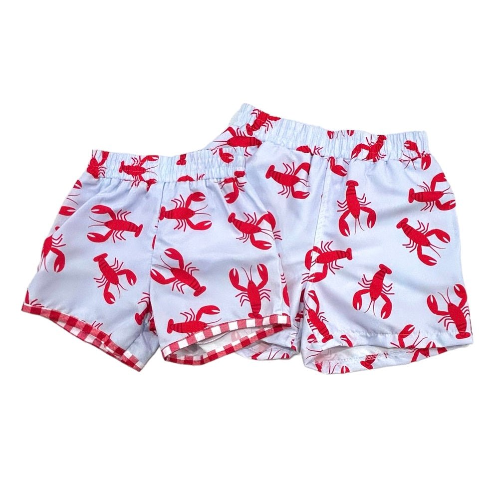 Sugar Bee Clothing Crawfish Boy Summer Swim Shorts