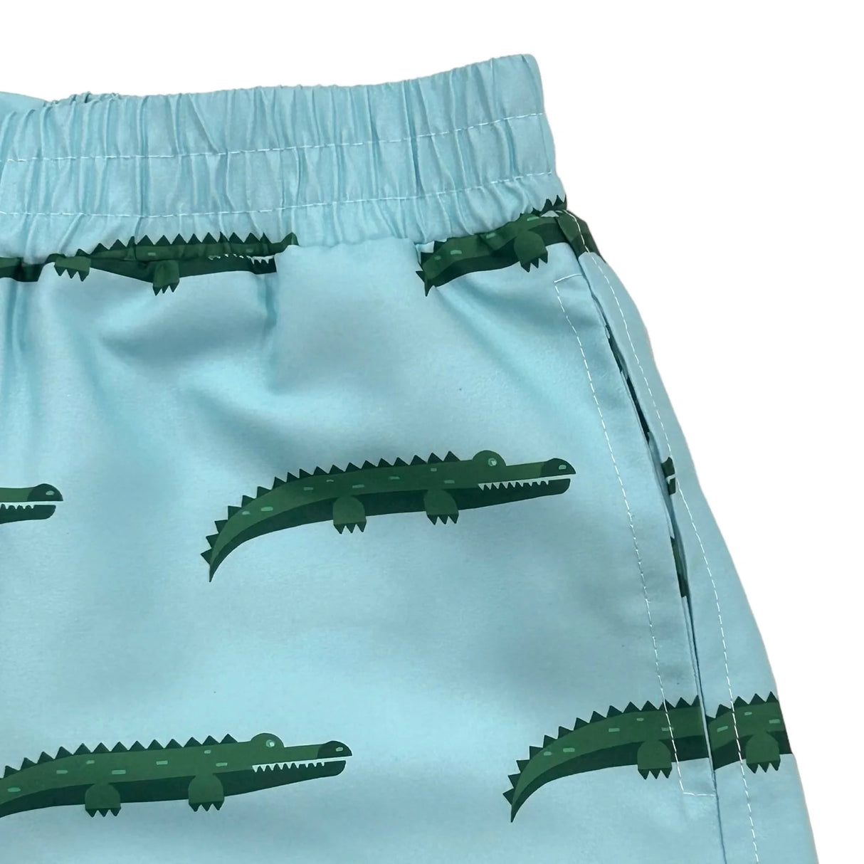 Sugar Bee Clothing Blue Alligator Boy Summer Swim Shorts