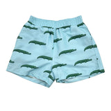Sugar Bee Clothing Blue Alligator Boy Summer Swim Shorts