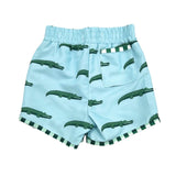 Sugar Bee Clothing Blue Alligator Boy Summer Swim Shorts