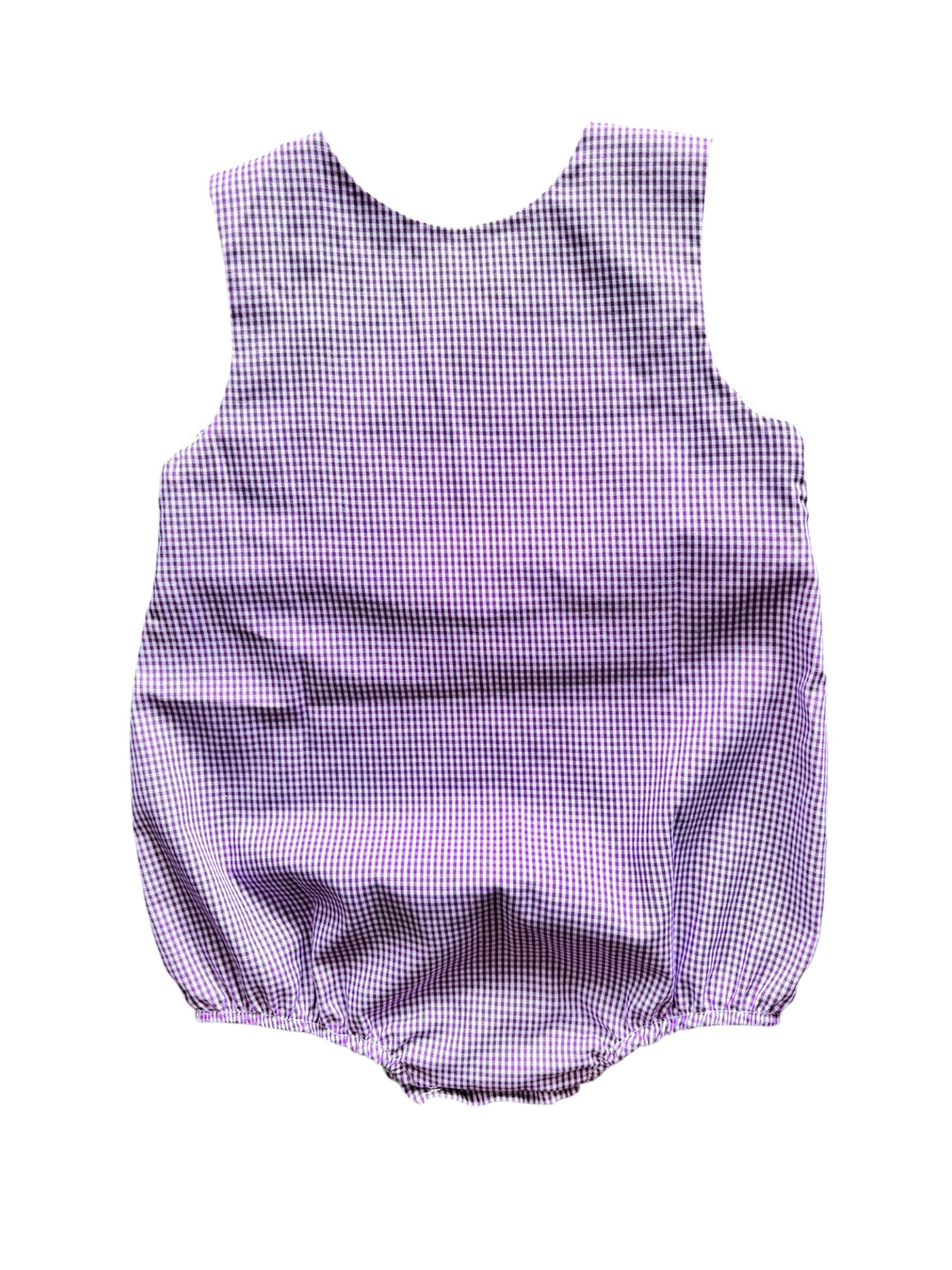 LSU Smock Purple Gingham Uni Bubble