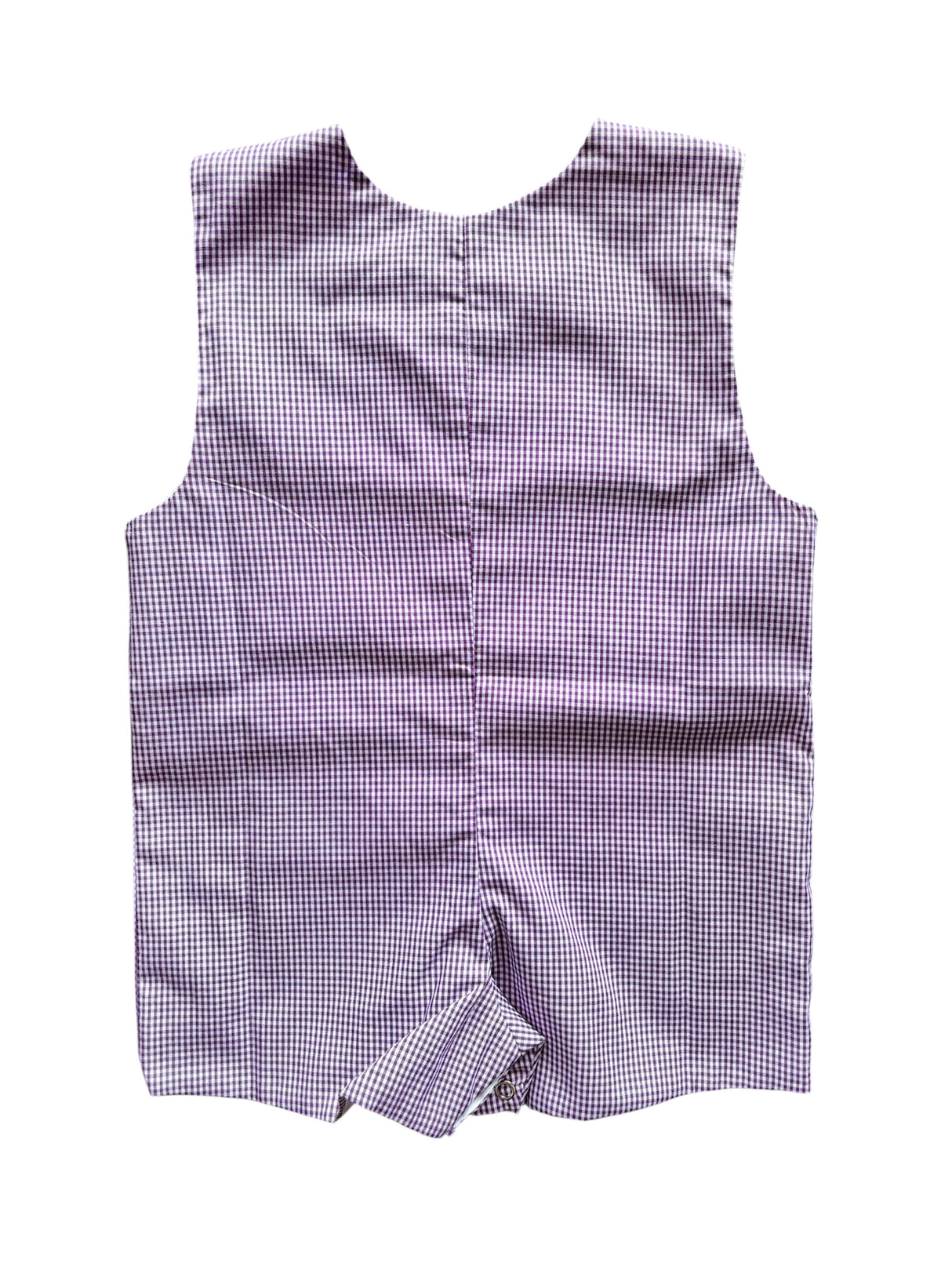 LSU Purple Gingham Smock Shortall