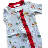 Baby Loren Cajun Christmas Pima Zipper Footie | Girl
