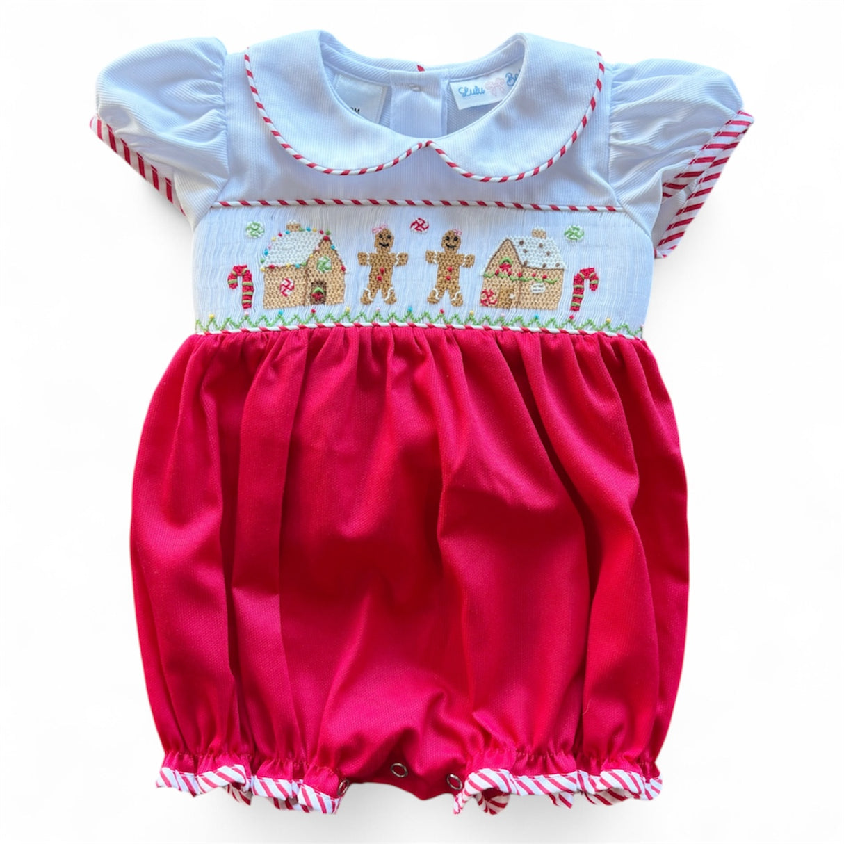 Rosie Gingerbread Smock Red Bubble