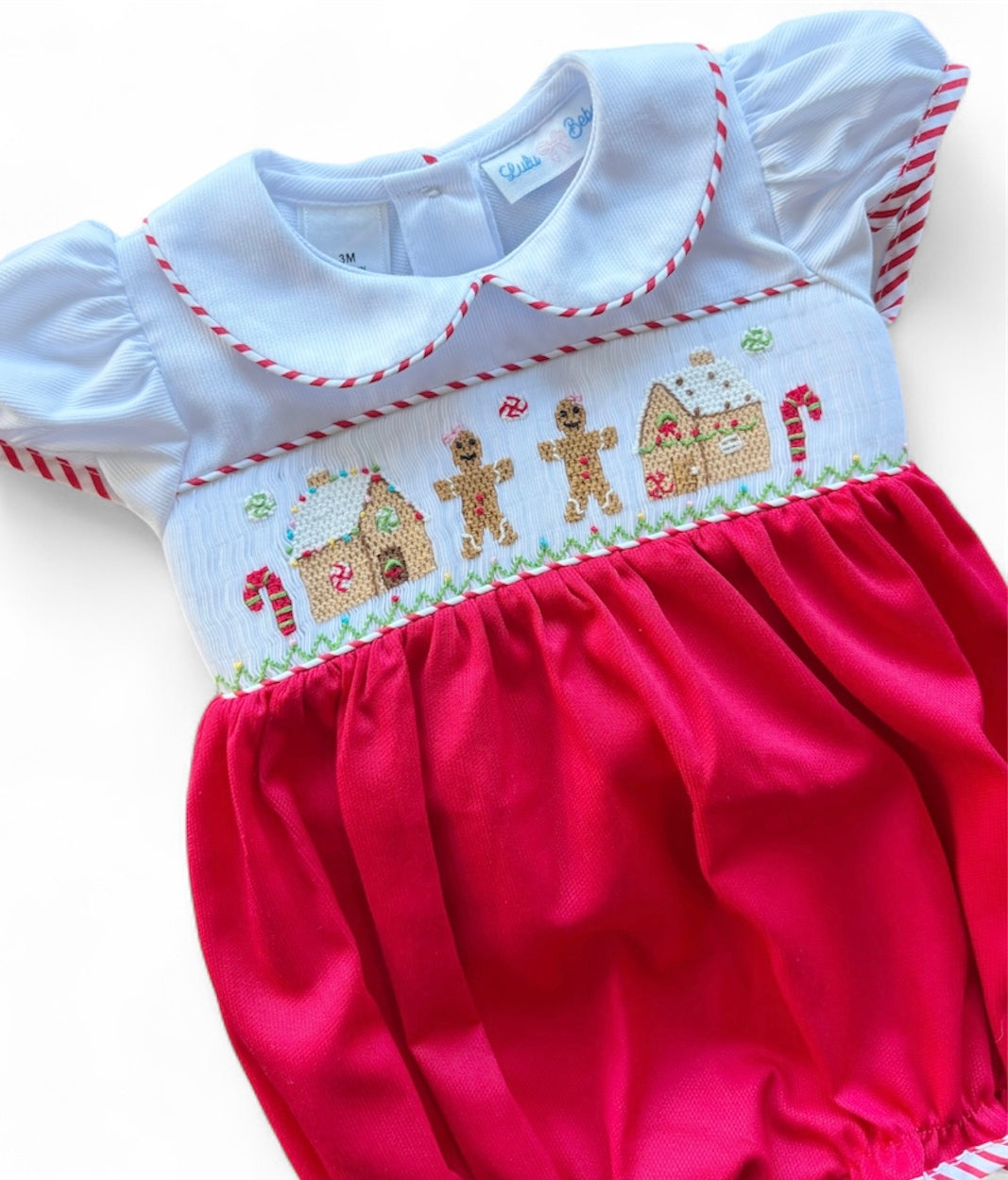 Rosie Gingerbread Smock Red Bubble