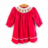 Emma Gingerbread Smock Red Bishop Dress