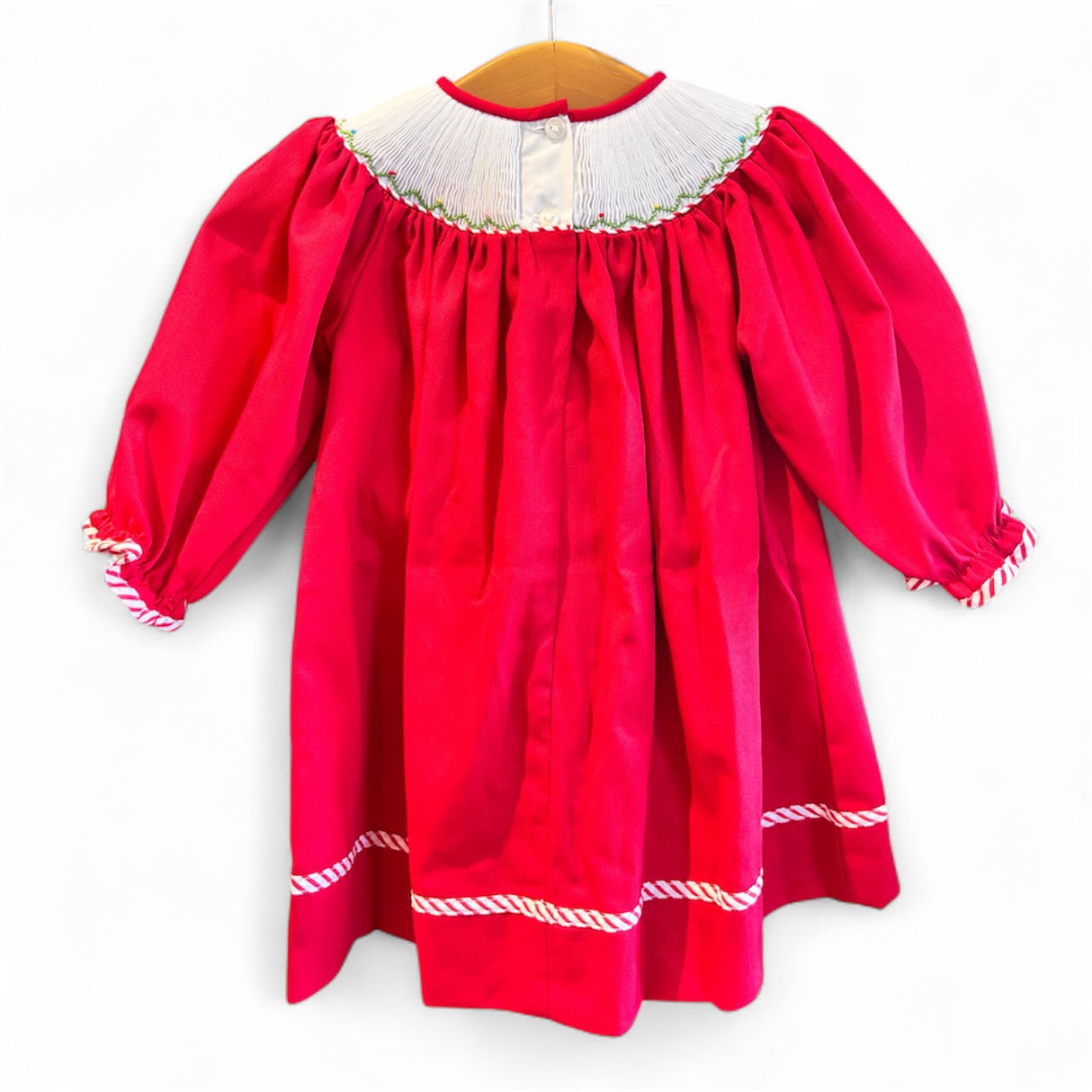 Emma Gingerbread Smock Red Bishop Dress