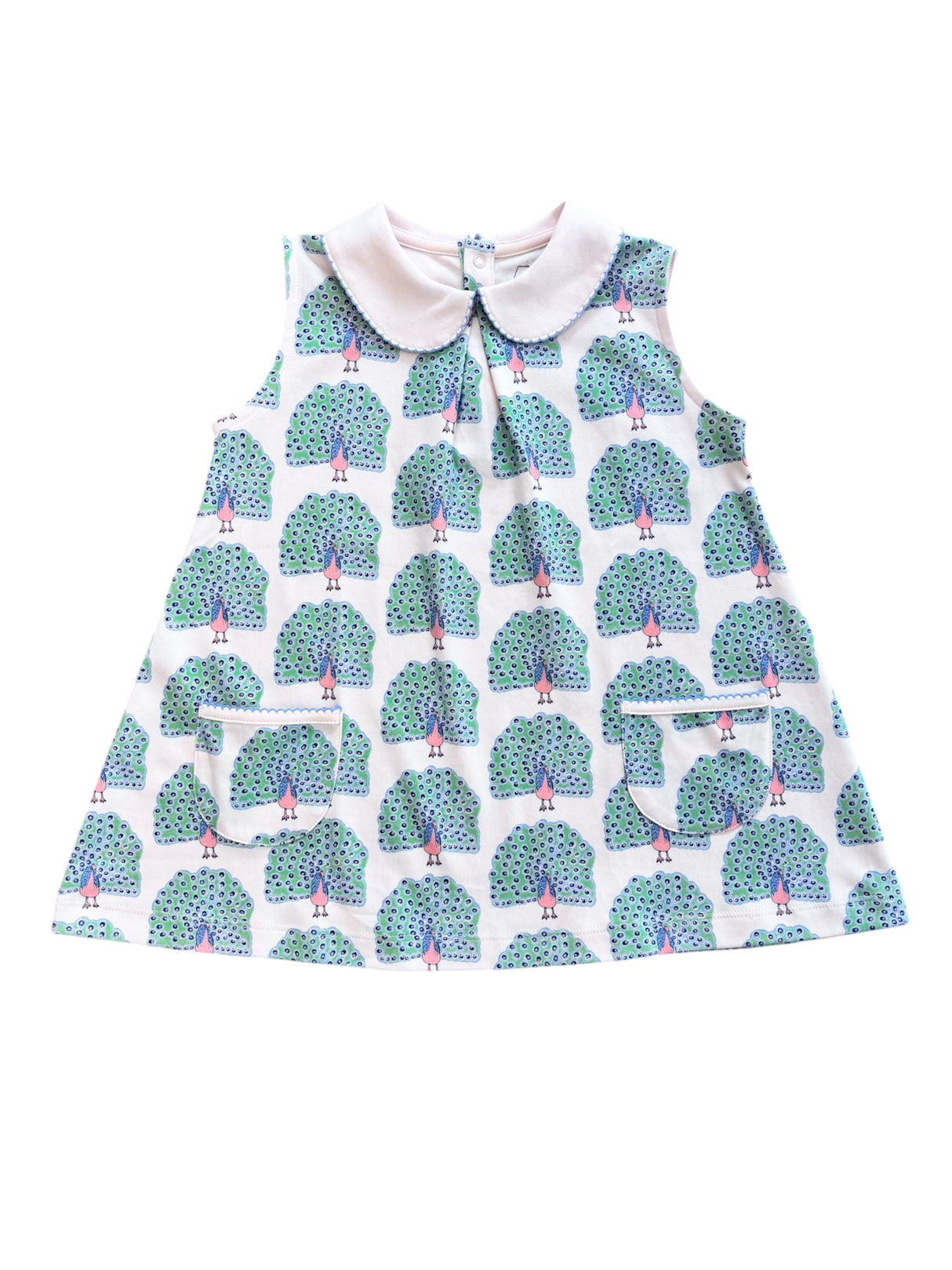 Heyward House Pretentious Peacock Sleeveless Pocket Twirl Dress