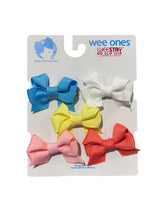Wee Ones Blue Spring multipack 5 grosgrain bows