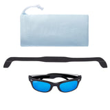 WeeFarers Polarized Children's Sunglasses | Black with Ocean Blue