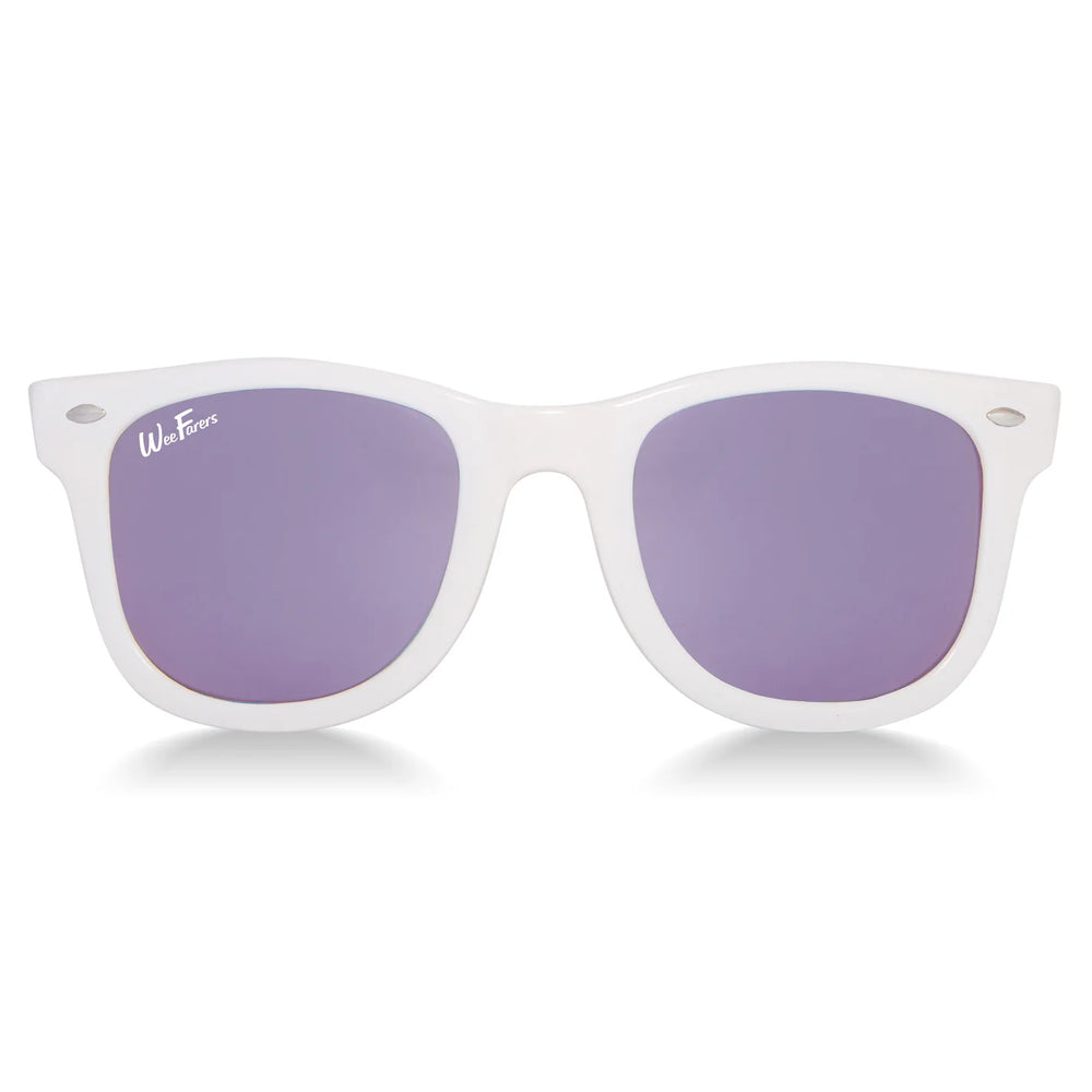 WeeFarers Polarized Children's Sunglasses | White with Purple
